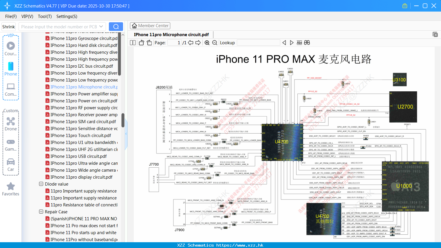 IPhone 11pro Microphone Circuit